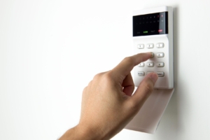 Arming an alarm system codepad